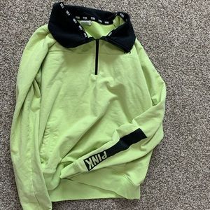 Neon yellow “PINK” hoodie with pocket